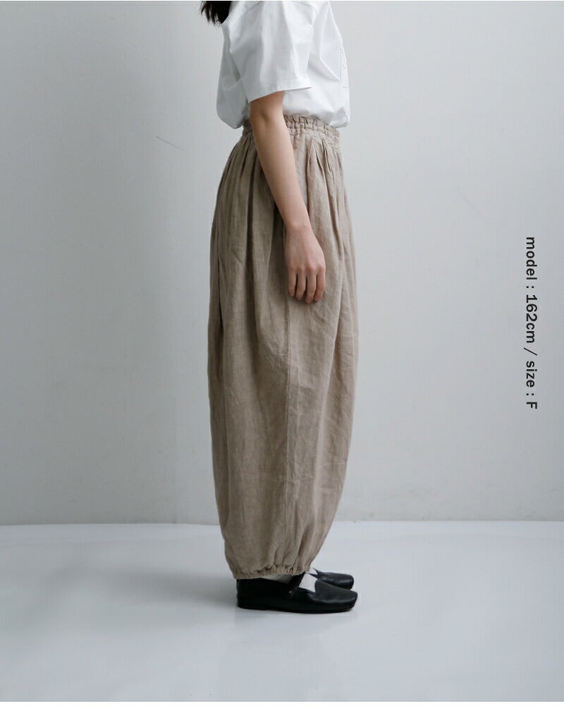Gauze# ガーゼ リネン テーパードパンツ LINEN ameri PANTS g1164