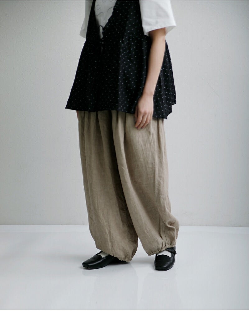 Gauze# ガーゼ リネン テーパードパンツ LINEN ameri PANTS g1164