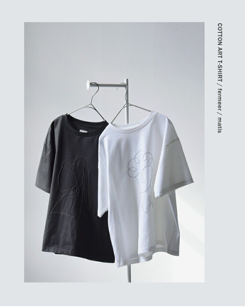 Gauze# ガーゼ コットン アート Tシャツ ART T-SHIRT g1167 レディース