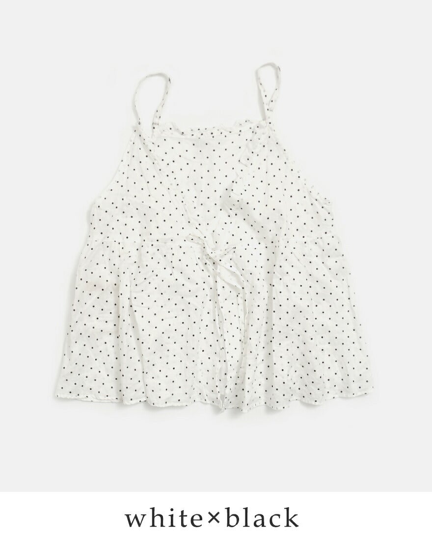 Gauze# ガーゼ ラミーリネン 2way スモールドット カシュクール