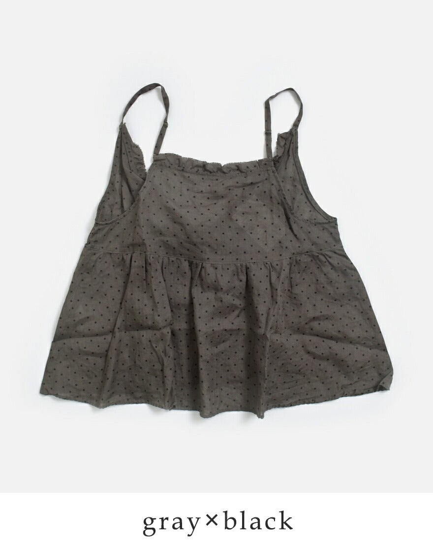 Gauze# ガーゼ ラミーリネン 2way スモールドット カシュクール