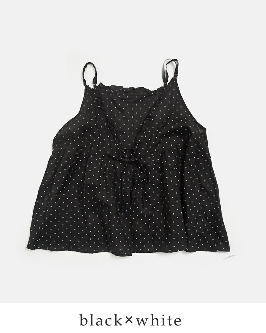 Gauze# ガーゼ ラミーリネン 2way スモールドット カシュクール