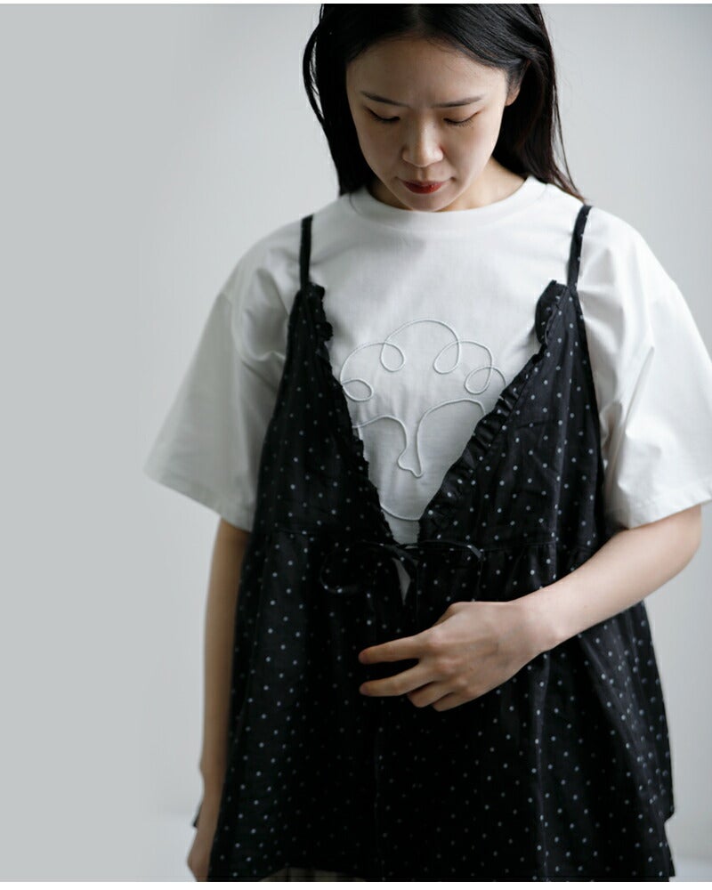 Gauze# ガーゼ ラミーリネン 2way スモールドット カシュクール