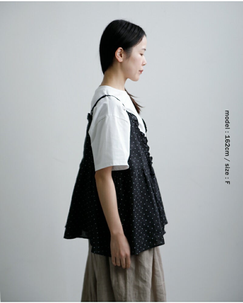 クーポン対象】Gauze# ガーゼ ラミーリネン 2way スモールドット