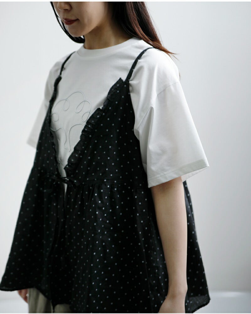 Gauze# ガーゼ ラミーリネン 2way スモールドット カシュクール
