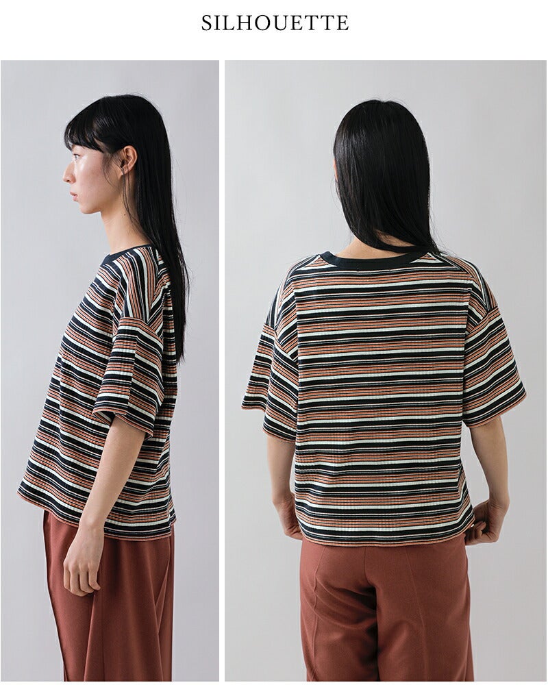 Johnbull ジョンブル コットンランダムテレコ ボックスTシャツ