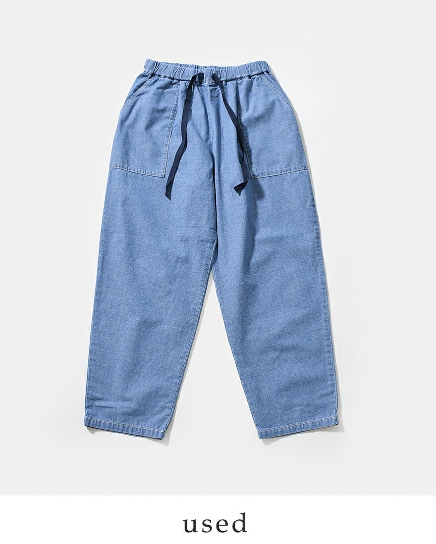 Johnbull ジョンブル シャンブレー イージー テーパード パンツ