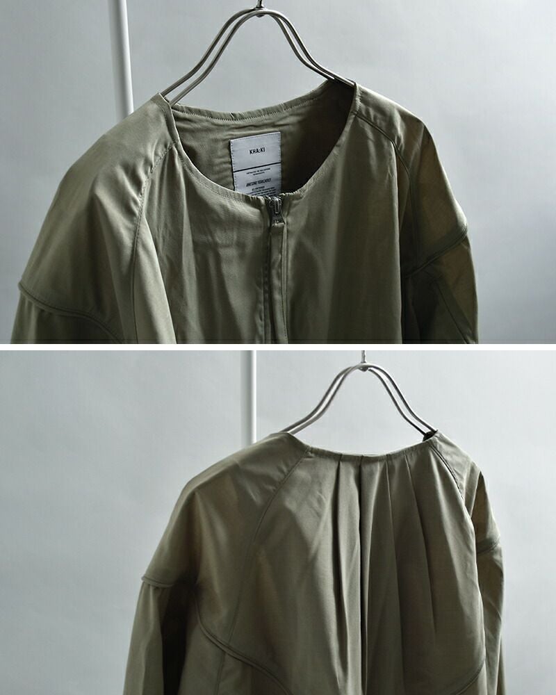 MOUSSY SHIRRING OVER NYLON ブルゾン KHA カーキ MOUSSY SHIRRING OVER NYLON ブルゾン KHA カーキ MOUSSY | SHIRRING