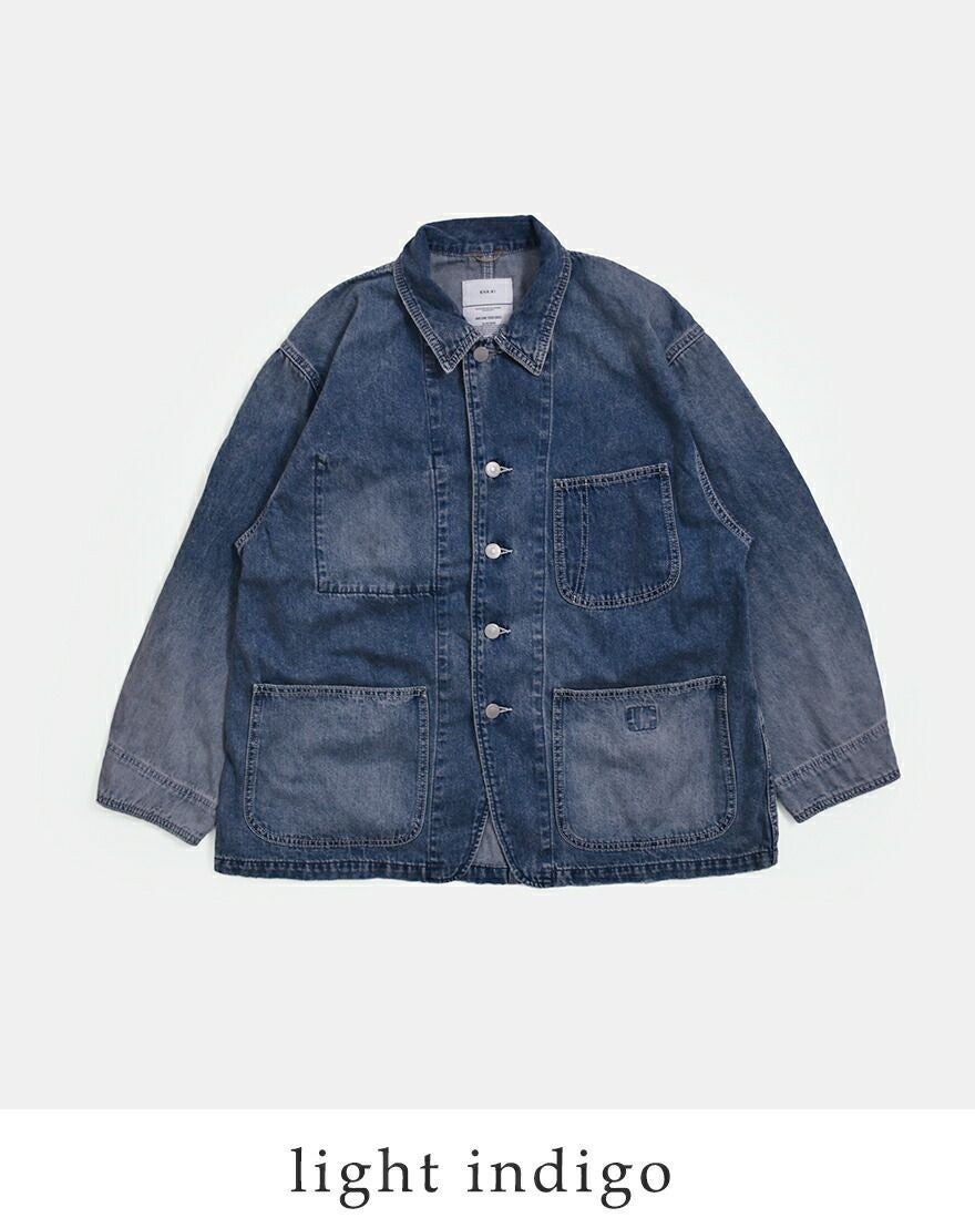 kha:ki カーキ 8ozライトルーズデニム カバーオール “LOOSE COEVERALL