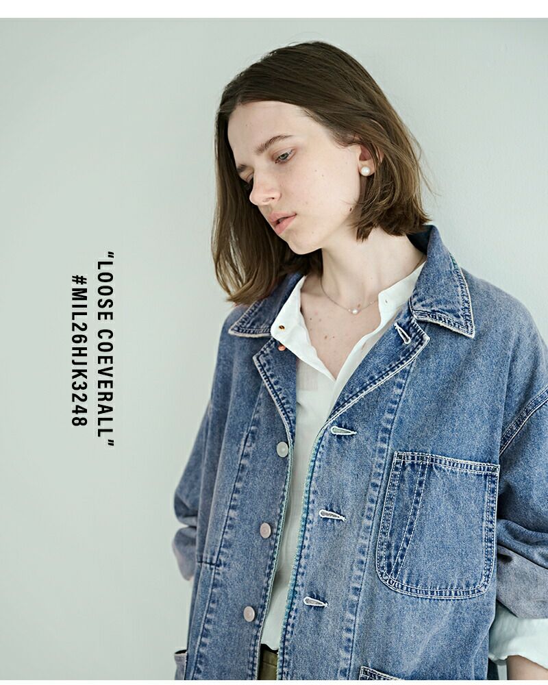 kha:ki カーキ 8ozライトルーズデニム カバーオール “LOOSE COEVERALL