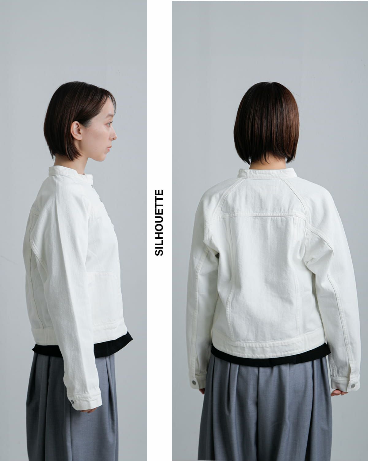Si-Si-Si スースースー デニム バンドカラー ジャケット BASIC DENIM