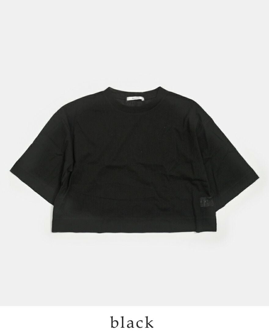 40%OFF】SLOANE スローン コットンチュール 5分袖 Tシャツ sl10s-t1080