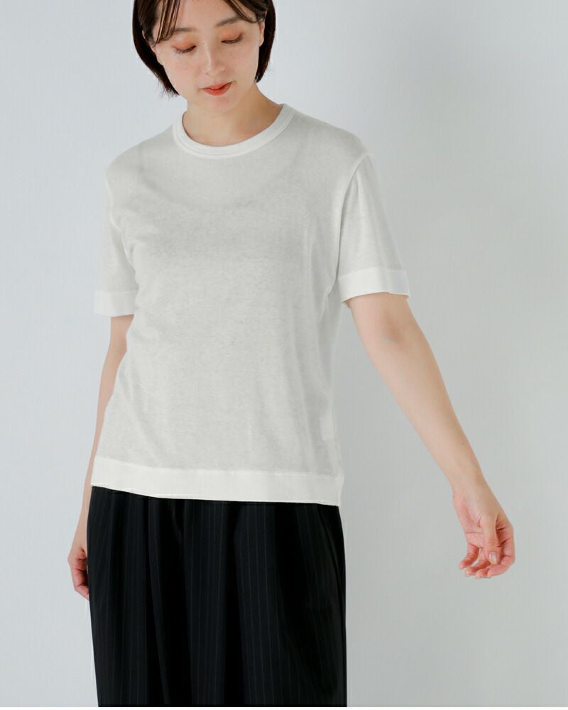 SLOANE スローン コットンシルク 半袖 Tシャツ sl10s-t1148 レディース