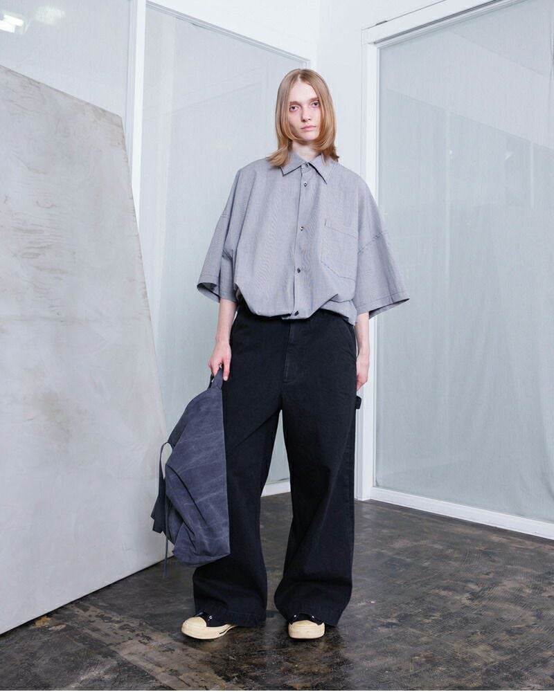 VOAAOV ノーカラーブラウス VOAAOV（ヴォアーブ） シャツ 「VOAAOV」BIO TWILL No Sleeve Shirt