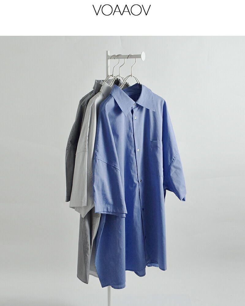 VOAAOV ヴォアーブ コットン 半袖 XXXXL シャツ vosh-p082 レディース