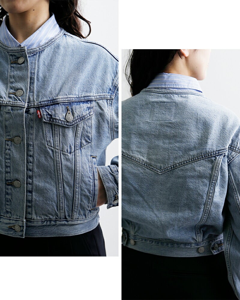 希少 90s Levis 2トーン レザー 3rdモデル ジャケット バイカラー Levi's リーバイス カラーレス トラッカー デニムジャケット
