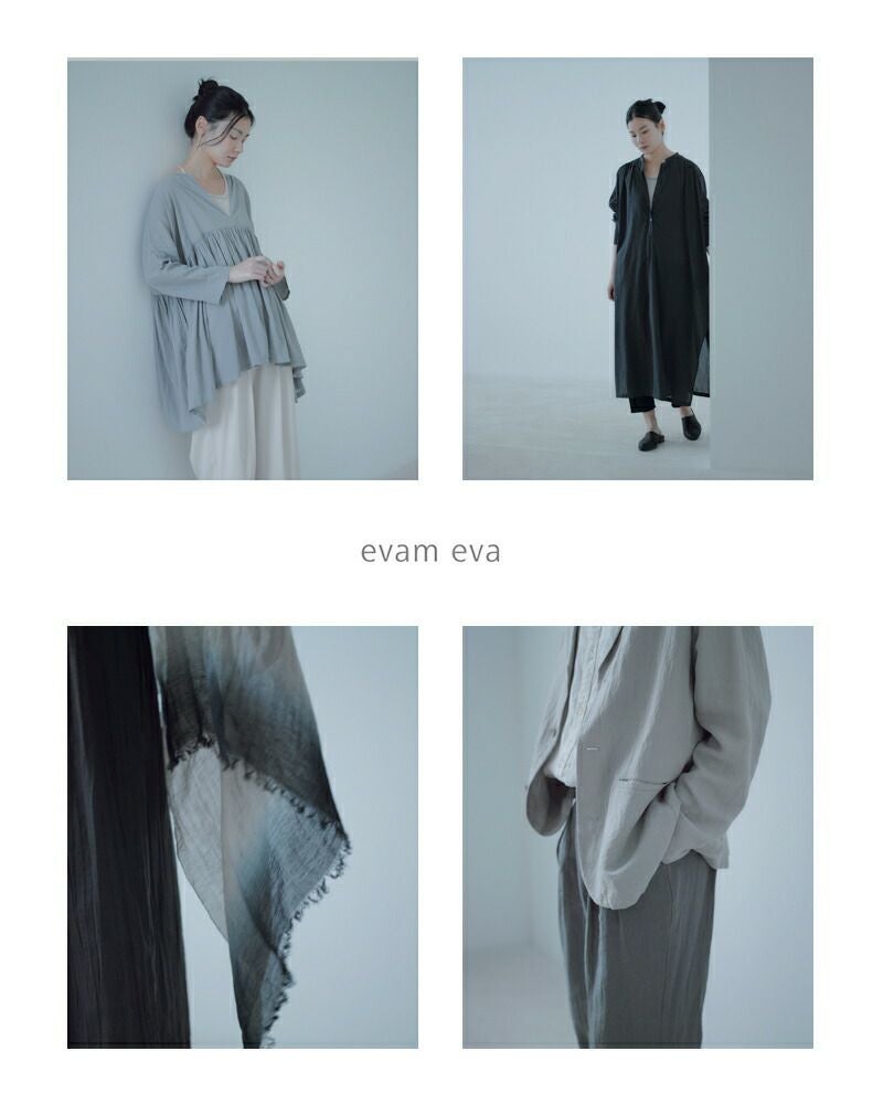 3こ1】evam eva エヴァムエヴァ ウール Vネック オールインワン