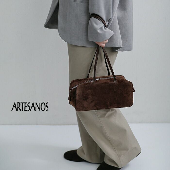 ARTESANOS アルテサノス スエードレザー スクエア ショルダーバッグ