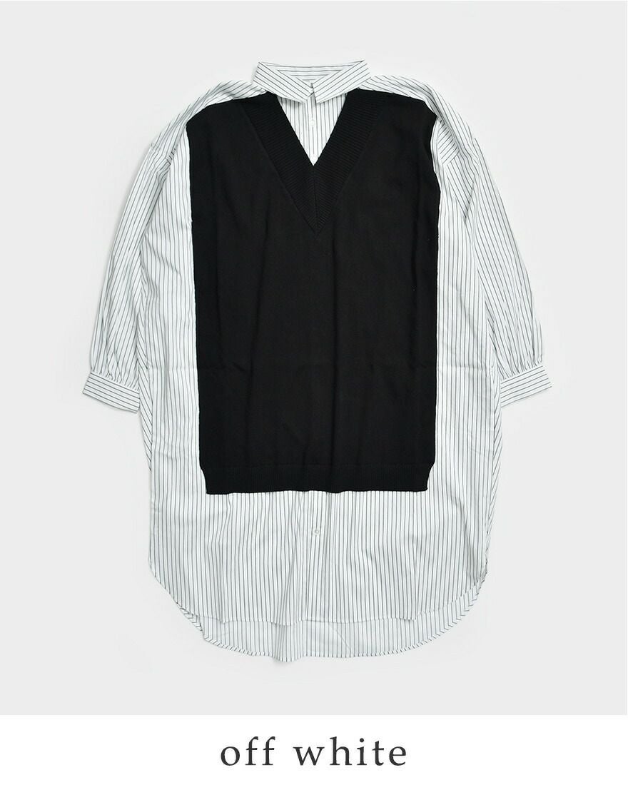 3こ1】【40%OFF】kelen ケレン ニットベスト レイヤードデザイン