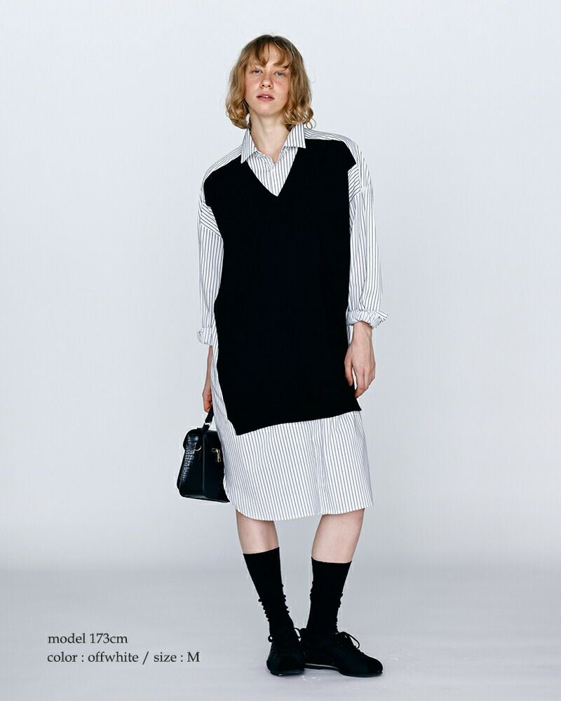 3こ1】【40%OFF】kelen ケレン ニットベスト レイヤードデザイン