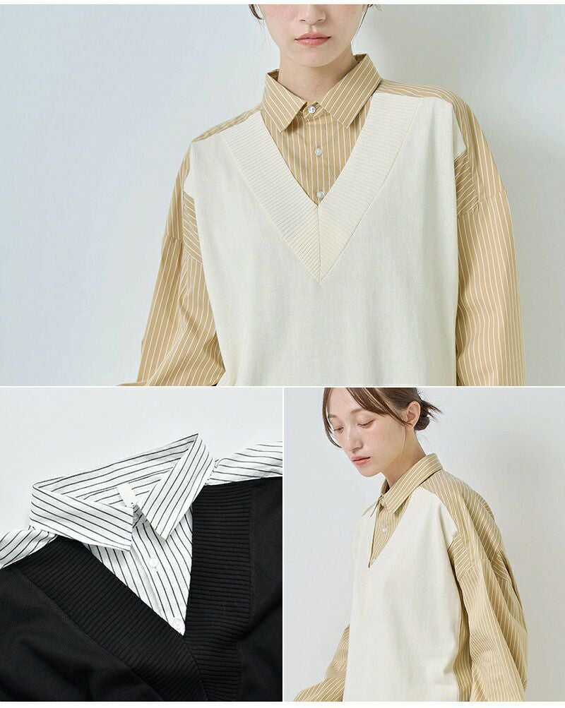 3こ1】【40%OFF】kelen ケレン ニットベスト レイヤードデザイン