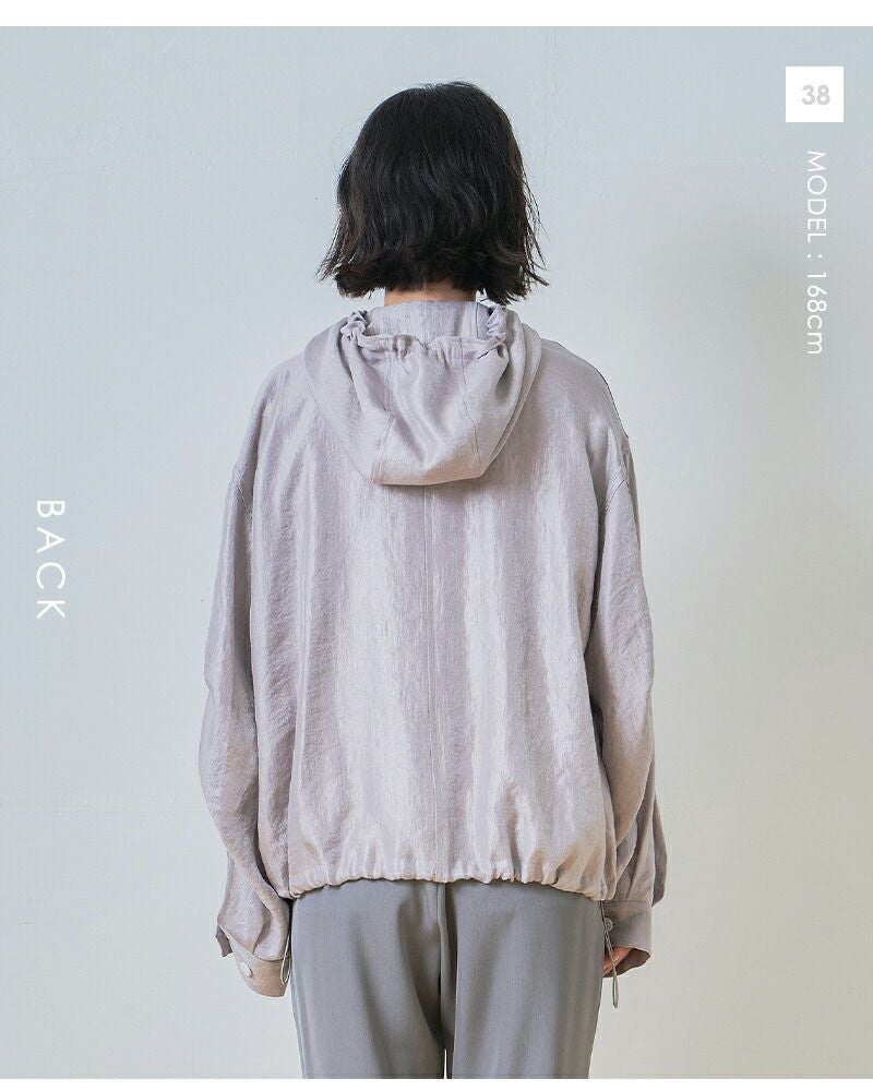 whyto ホワイト シャイニー フーディー ブルゾン “shiny hoodie