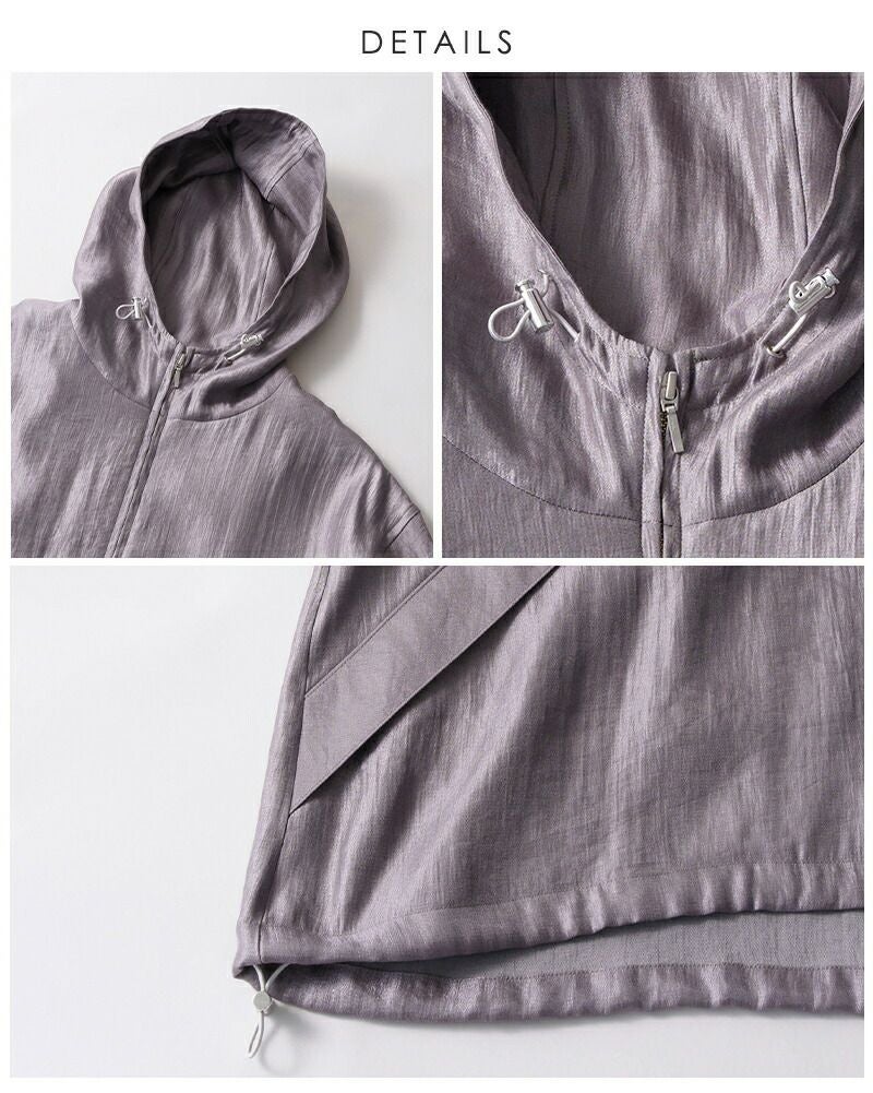 whyto ホワイト シャイニー フーディー ブルゾン “shiny hoodie