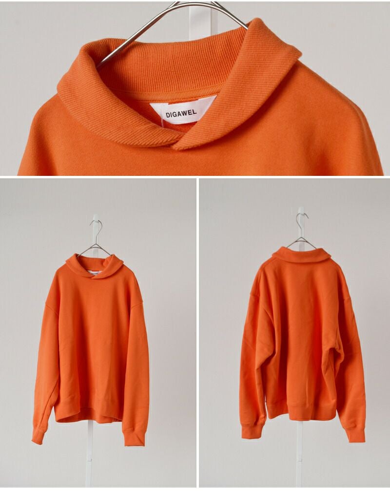 30%OFF】DIGAWEL ディガウェル コットン ショールカラー 長袖