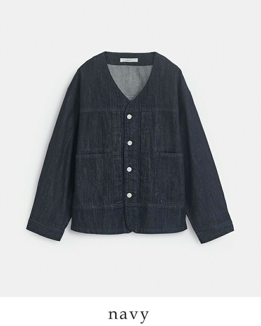 kelen ケレン Vネックデザイン デニム ジャケット “JEY” lkl26hjk2086