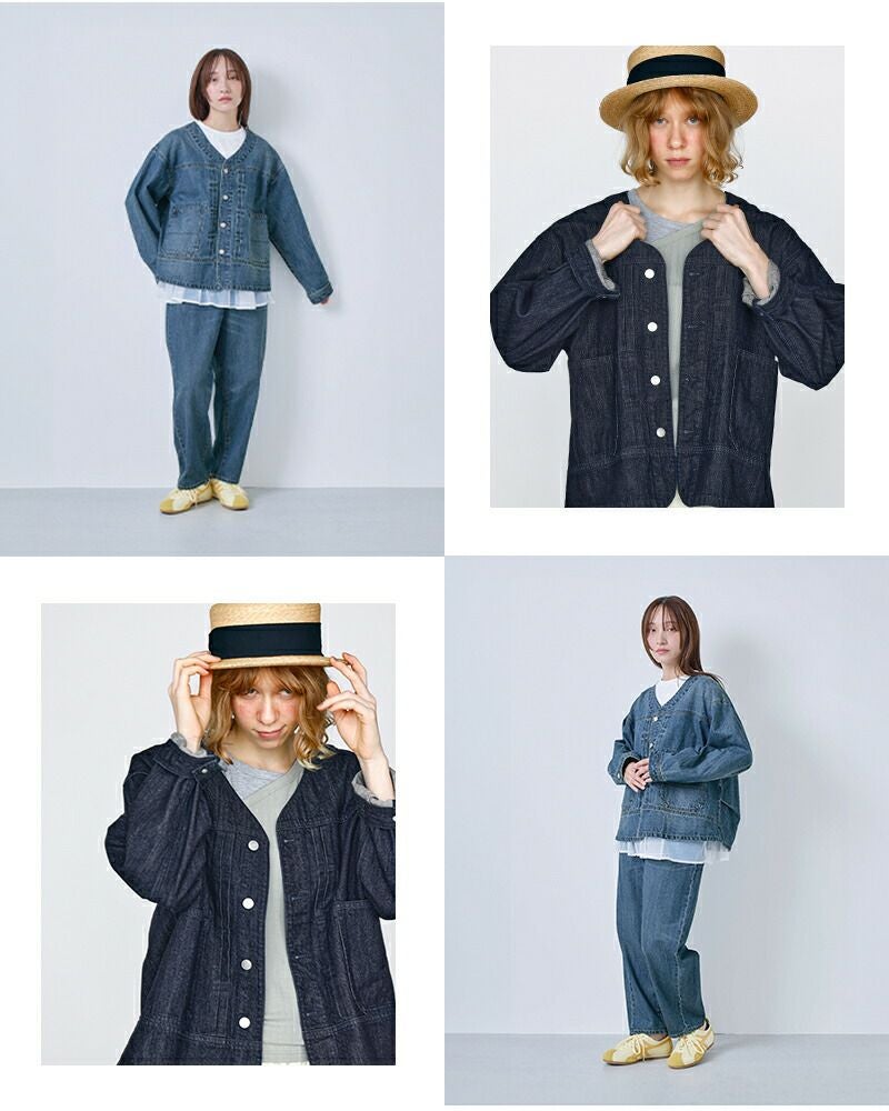 kelen ケレン Vネックデザイン デニム ジャケット “JEY” lkl26hjk2086