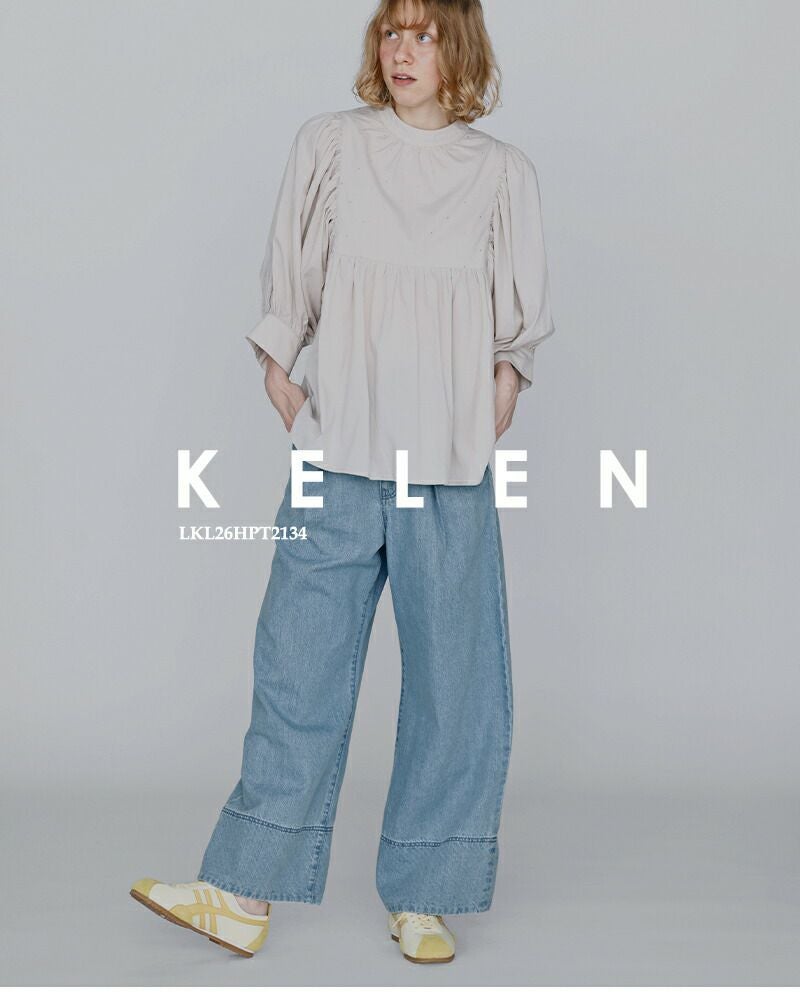 3こ1】【40%OFF】kelen ケレン ヘムダメージドットデザイン 切り替え