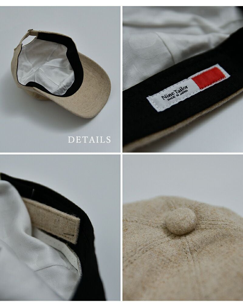 Nine Tailor ナインテイラー リネンコットン ベースボールキャップ