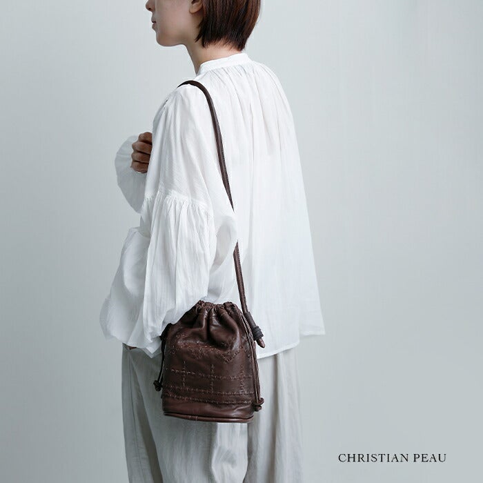 CHRISTIAN PEAU クリスチャンポー カウレザー ショルダー ステッチ