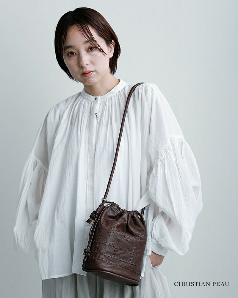 CHRISTIAN PEAU クリスチャンポー カウレザー ショルダー ステッチ