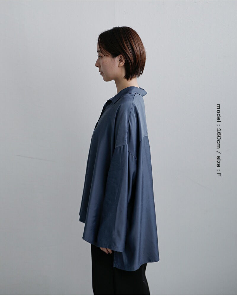 TRAVAIL MANUEL トラバイユマニュアル キュプリル スキッパー シャツ