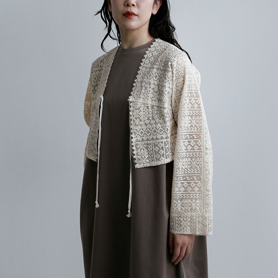 bon vieux temps ボンビュータン オーガニックコットン レース シャツ