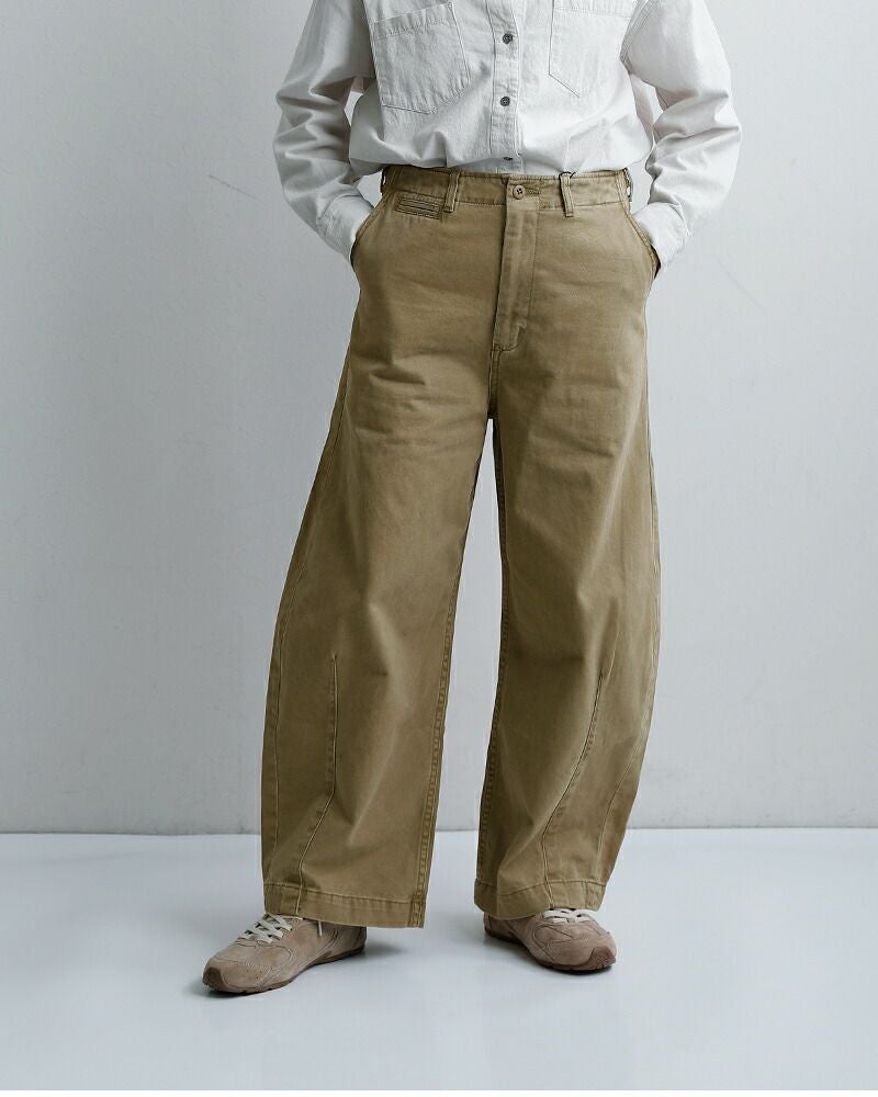 kha:ki カーキ コットン オーバル ワイドトラウザーパンツ “OVAL WIDE