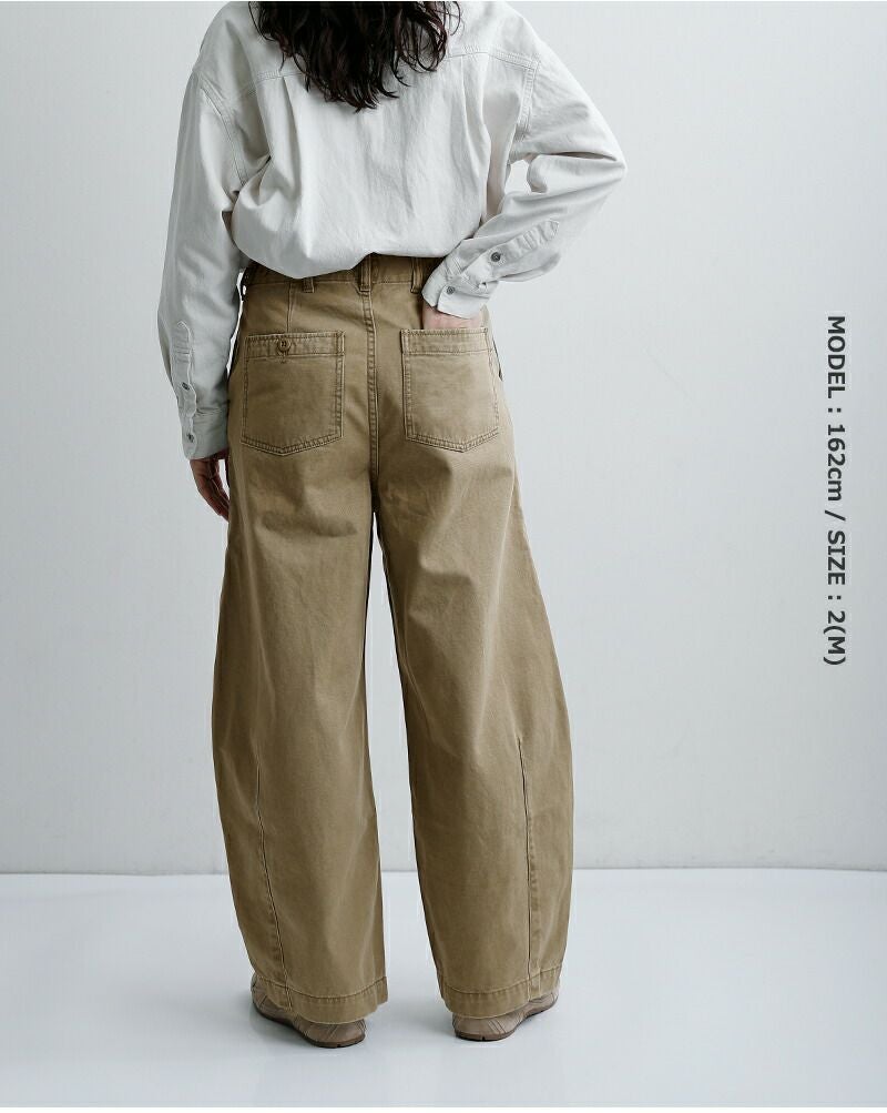 kha:ki カーキ コットン オーバル ワイドトラウザーパンツ “OVAL WIDE