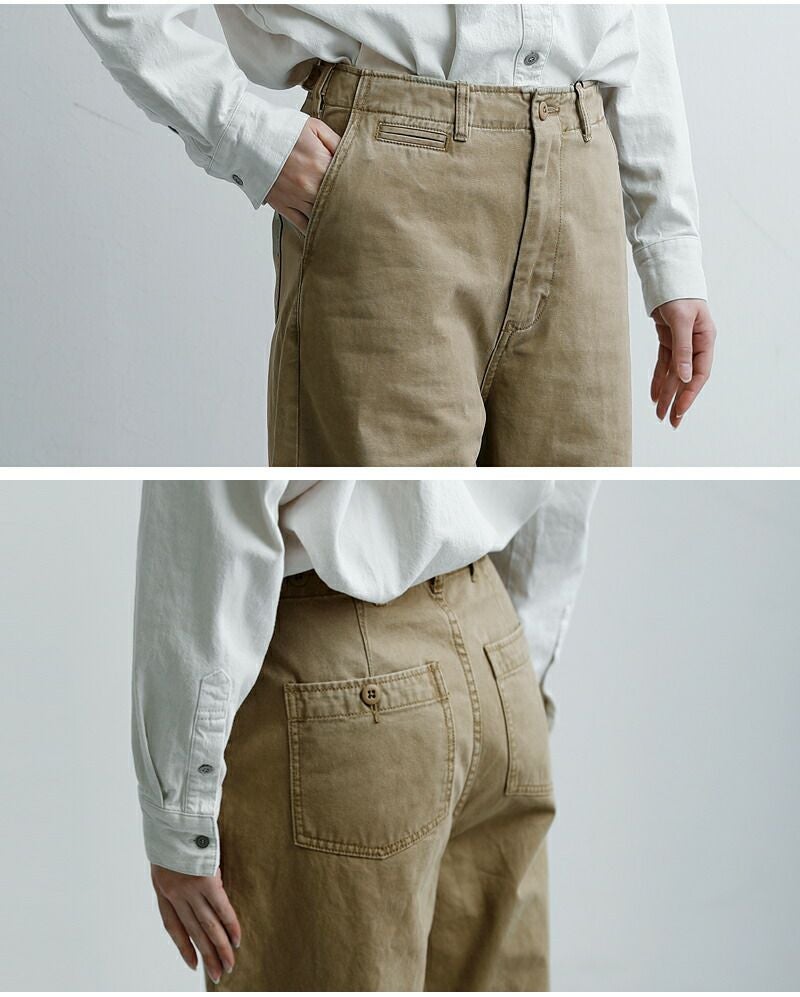 kha:ki カーキ コットン オーバル ワイドトラウザーパンツ “OVAL WIDE