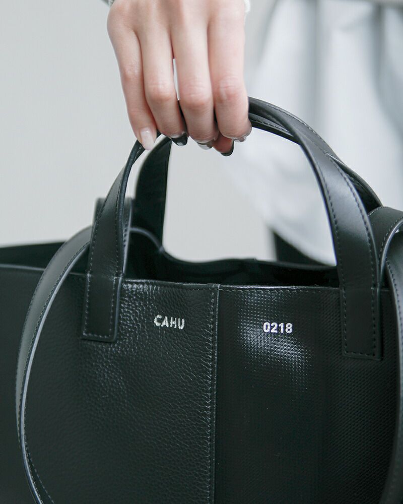クーポン対象】CAHU カウ プラティーク 異素材切り替え 2way トート