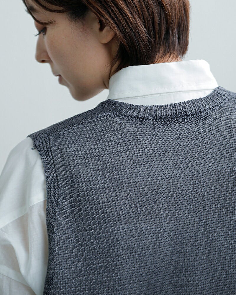 mizuiro ind ミズイロインド ワイド Vネック ベスト 1-220062
