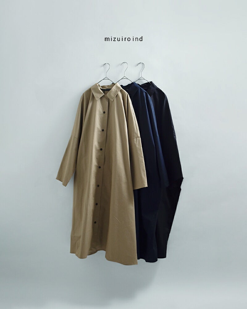 クーポン対象】mizuiro ind ミズイロインド コットン ワイド シャツ