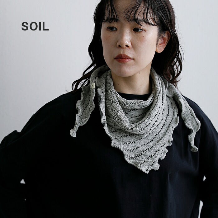 ゆうパケット選択可】SOIL ソイル トライアングル スカーフ 30×110cm
