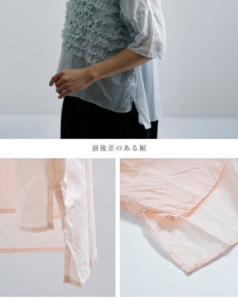3こ1】【40%OFF】g グラム コットン ビサイド フリル プルオーバー g