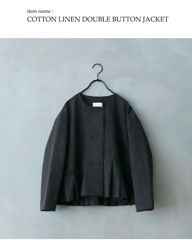 MAGALI マガリ ハイカウントコットンリネン ダブルボタン ジャケット