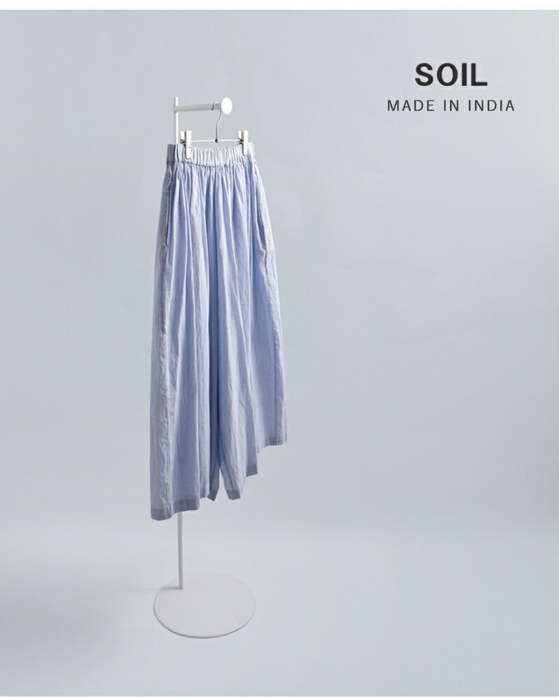 SOIL ソイル コットンボイル ストライプ キュロット nsl26015