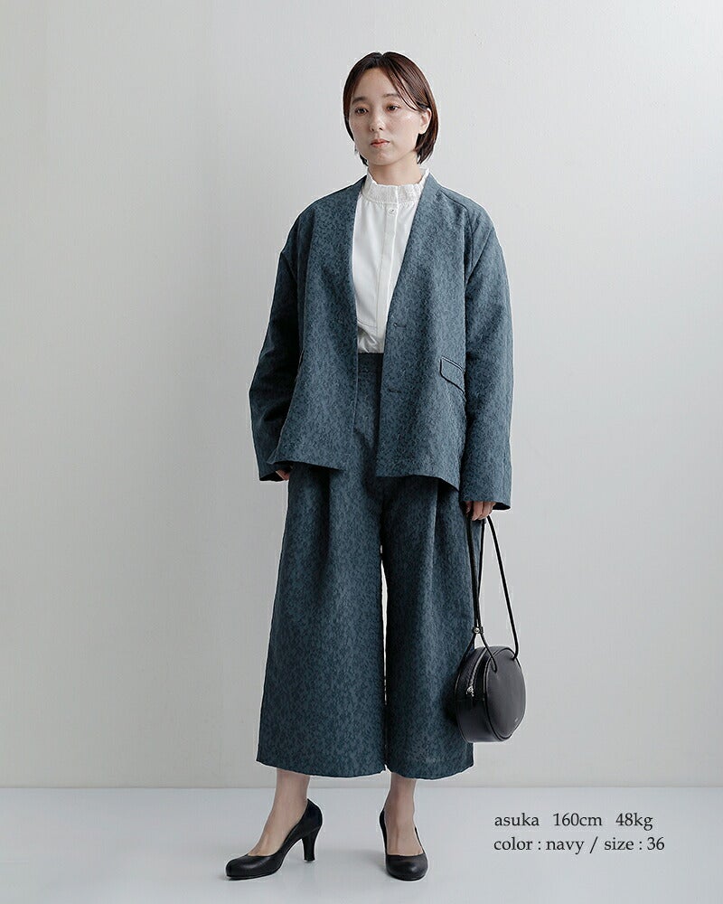 40%OFF】whyto ホワイト ジャガード スリット オーバーサイズ
