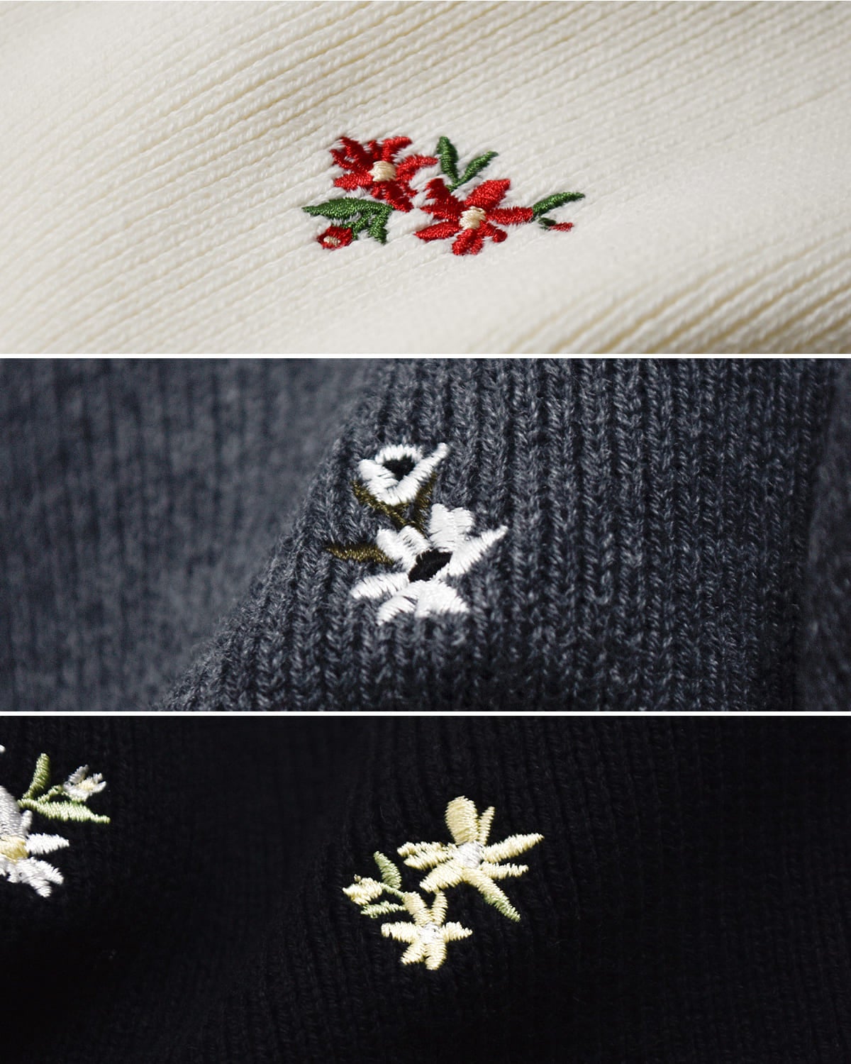 CREDONA クレドナ フラワー 刺繍 カーディガン FLOWER EMBROIDERY CD