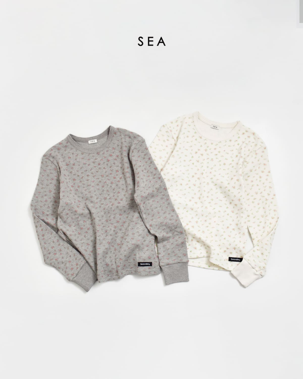 SEA シー コットン フローラル サーマル 長袖Tシャツ 110706511 2026ss