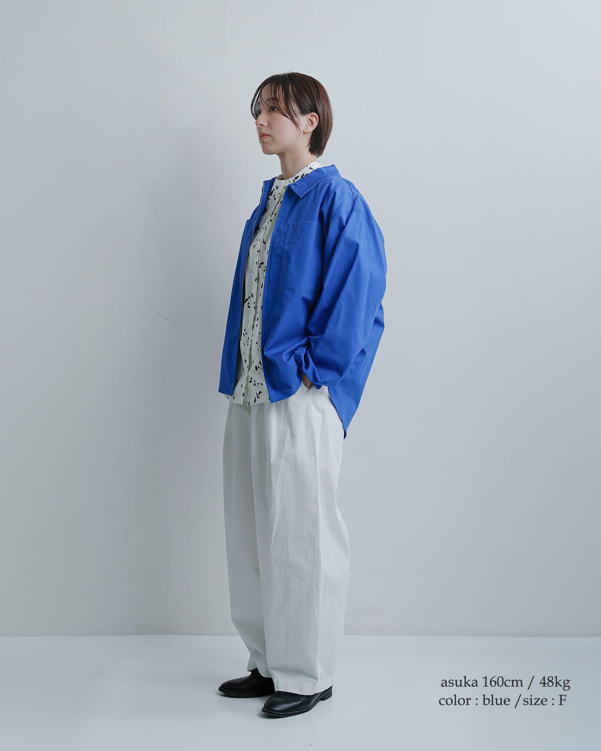 クーポン対象】mizuiro ind ミズイロインド コットン ジップ シャツ 1